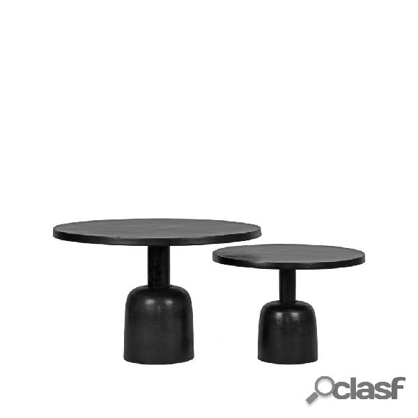 LABEL51 Juego de mesas de centro Wink 2 piezas negro