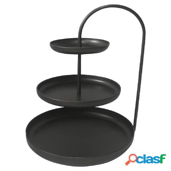 Lesli Living Etagiere de 3 niveles Julie negro 41x29,5x55 cm
