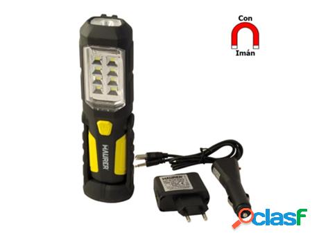 Linterna led recargable 8 led mas 1 led frontal (250
