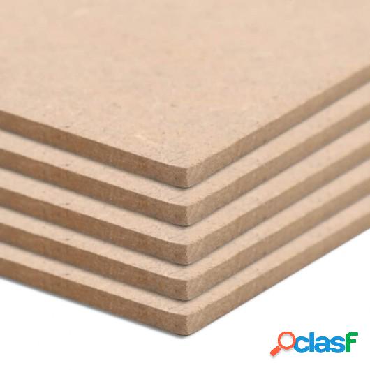 Láminas de MDF cuadradas 20 unidades 60x60 cm 2,5 mm