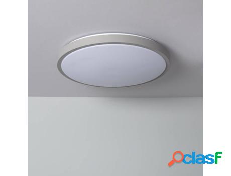 Lámpara LED LEDKIA Circular (Gris - LED Integrado - 24 W)