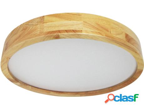 Lámpara LED LEDKIA Circular (Madera - LED Integrado - 20 W)