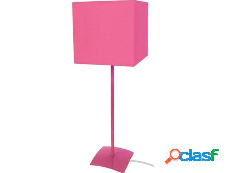 Lámpara de Mesa TOSEL Alfena Carré (Rosa - E27 - Máx. 40W