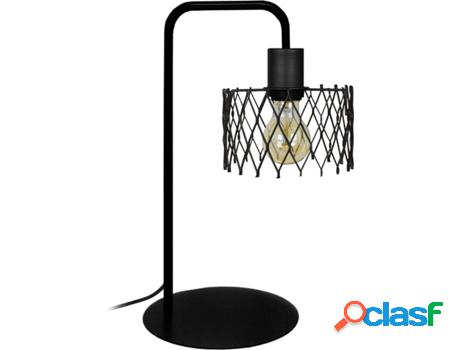 Lámpara de Mesa TOSEL Aster (Negro - E27 - Máx. 40W -