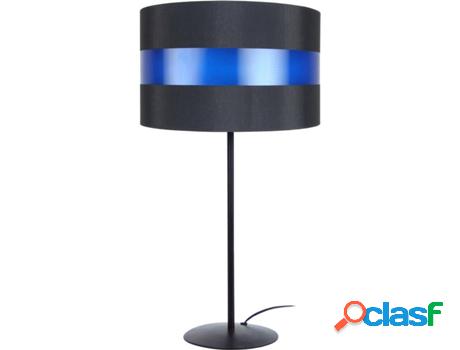 Lámpara de Mesa TOSEL Britânia (Negro Cilíndrico, Azul