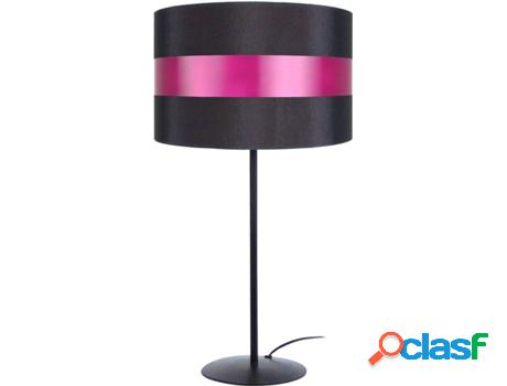 Lámpara de Mesa TOSEL Britânia (Negro Cilíndrico, Morado,