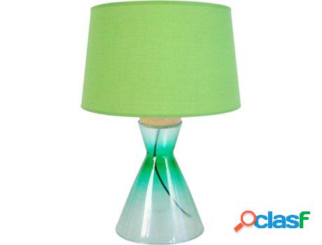 Lámpara de Mesa TOSEL Conical (Transparente, Verde