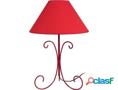 Lámpara de Mesa TOSEL Curl (Rojo - E27 - Máx. 40W - Metal)