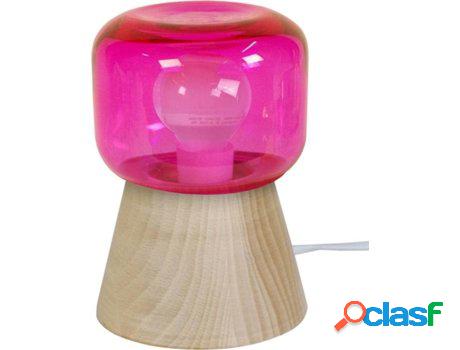 Lámpara de Mesa TOSEL Griffo A (Rosa Natural, Cilíndrico -
