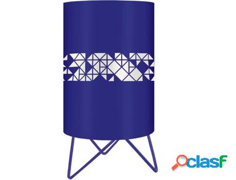 Lámpara de Mesa TOSEL Ikat Carres (Azul Cilíndrico, Azul