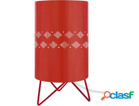 Lámpara de Mesa TOSEL Ikat Diamantes Lignes (Rojo - E27 -