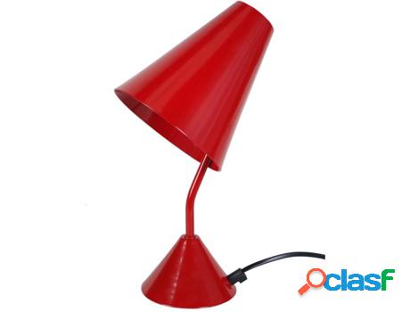 Lámpara de Mesa TOSEL Konika (Rojo - E27 - Máx. 40W -