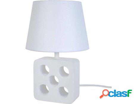 Lámpara de Mesa TOSEL Kubo (Blanco - E14 - Máx. 40W -