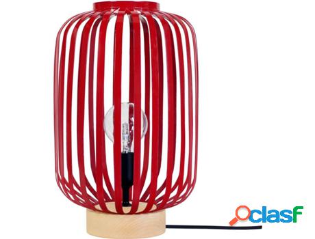 Lámpara de Mesa TOSEL Lam. Berne (Rojo - E27 - Máx. 40W -