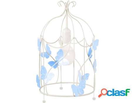 Lámpara de Mesa TOSEL Papillon (Blanco, Azul, Azul - E14 -