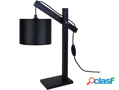 Lámpara de Mesa TOSEL Pilori Cykindre (Negro - E14 - Máx.