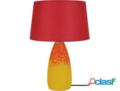 Lámpara de Mesa TOSEL Pâte De Verre (Amarillo, Rojo, Rojo