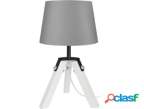 Lámpara de Mesa TOSEL Ruhr (Blanco, Gris - E14 - Máx. 40W