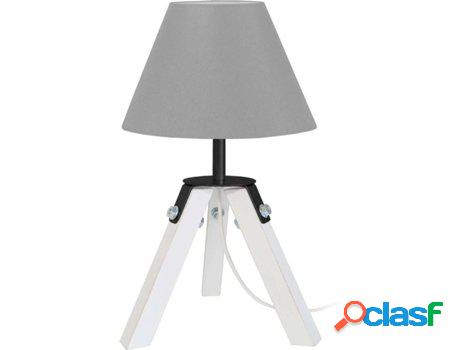 Lámpara de Mesa TOSEL Ruhr (Blanco, Gris Império - E14 -