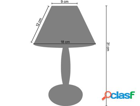 Lámpara de Mesa TOSEL Skreppa 1 (Verde - E14 - Máx. 40W -