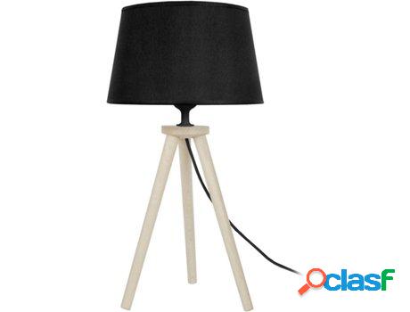 Lámpara de Mesa TOSEL Utgard 30 cm (Natural, Negro - E27 -