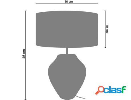 Lámpara de Mesa TOSEL Vase 30 cm (Blanco - E27 - Máx. 40W