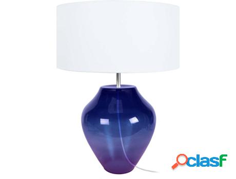 Lámpara de Mesa TOSEL Vase 30 cm (Morado, Blanco