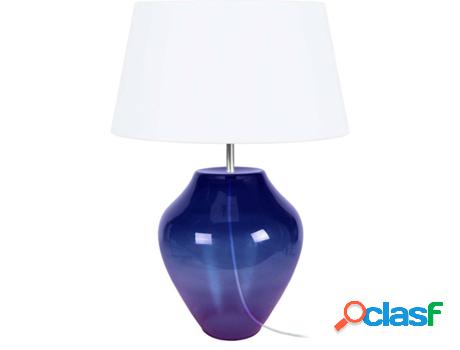 Lámpara de Mesa TOSEL Vase 30 cm (Morado, Blanco - E27 -