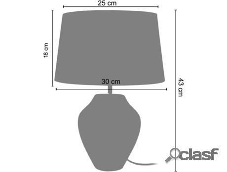 Lámpara de Mesa TOSEL Vase P Blanca Transparente