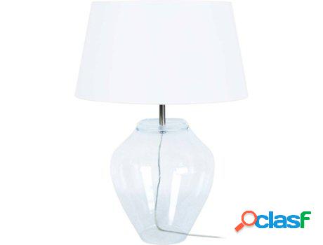 Lámpara de Mesa TOSEL Vase (Transparente, Blanco - E27 -