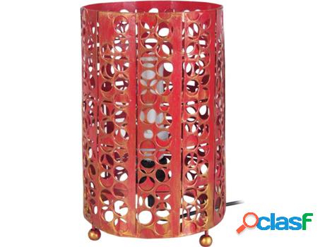 Lámpara de Mesa TOSEL Zen (Cilíndrico Rojo, Rojo - E27 -
