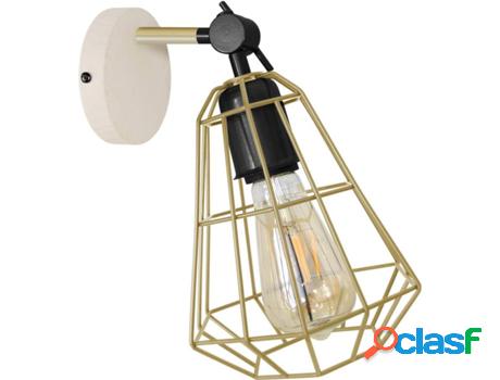 Lámpara de Pared TOSEL Civitá (Natural, Dorado - E27 -