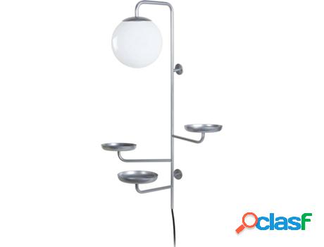 Lámpara de Pared TOSEL Floreale (Plateado - E27 - Máx. 40W