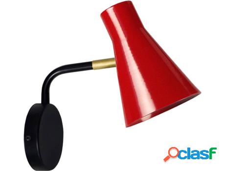 Lámpara de Pared TOSEL Funnel Negra y Roja