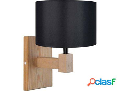 Lámpara de Pared TOSEL Hod Madera y Negra