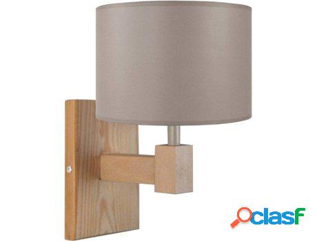 Lámpara de Pared TOSEL Hod Madera y Taupe