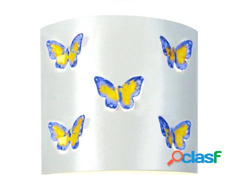 Lámpara de Pared TOSEL Papillon (Amarillo, Azul - E27 -