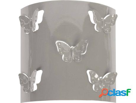 Lámpara de Pared TOSEL Papillon (Gris - E27 - Máx. 40W -