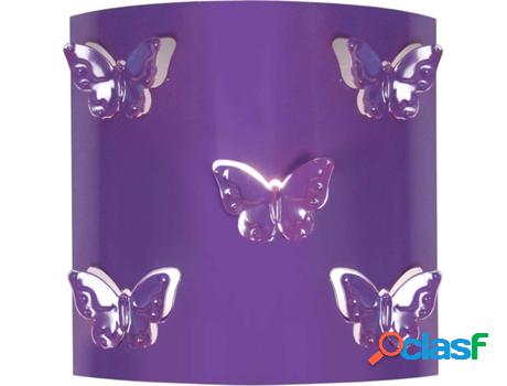 Lámpara de Pared TOSEL Papillon (Morado - E27 - Máx. 40W -
