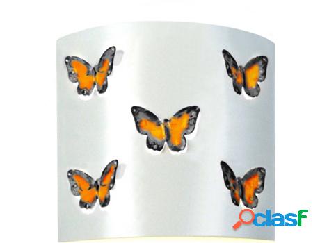 Lámpara de Pared TOSEL Papillon (Naranja, Negro - E27 -