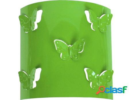 Lámpara de Pared TOSEL Papillon (Verde - E27 - Máx. 40W -
