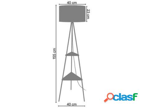 Lámpara de Pie TOSEL Cardiff (Dorado - E27 - Máx. 40W -