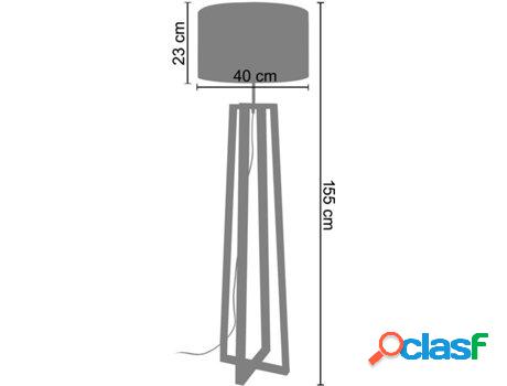 Lámpara de Pie TOSEL Manon N 40 cm (Natural - E27 - Máx.