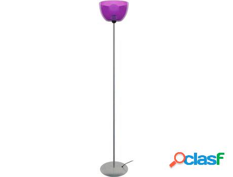 Lámpara de Pie TOSEL Plexi (Plateado, Morado - E27 - Máx.