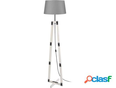 Lámpara de Pie TOSEL Vilars (Blanco, Gris - E27 - Máx. 40W