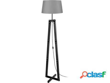 Lámpara de Pie TOSEL Vilars (Negro, Gris - E27 - Máx. 40W