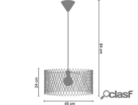 Lámpara de Suspensión TOSEL Aster 45 cm (Amarillo - E27 -