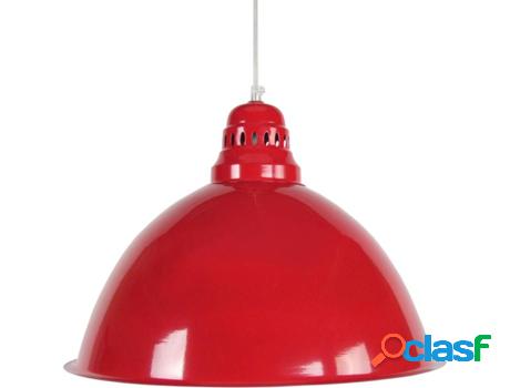 Lámpara de Suspensión TOSEL Beiras (Rojo - E27 - Máx. 40