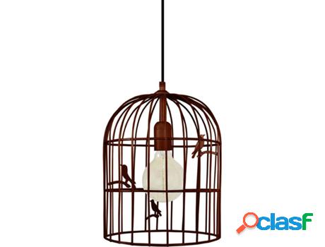 Lámpara de Suspensión TOSEL Cage Oiseaux (Marrón - E27 -