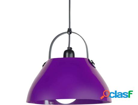 Lámpara de Suspensión TOSEL Cloche Barre (Morado - E27 -